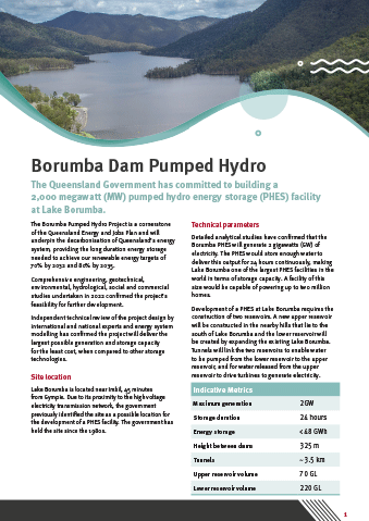 Borumba Dam Pumped Hydro